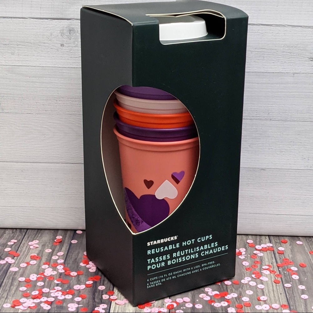 Starbucks Valentines 2021 Reusable Hot Cup Set